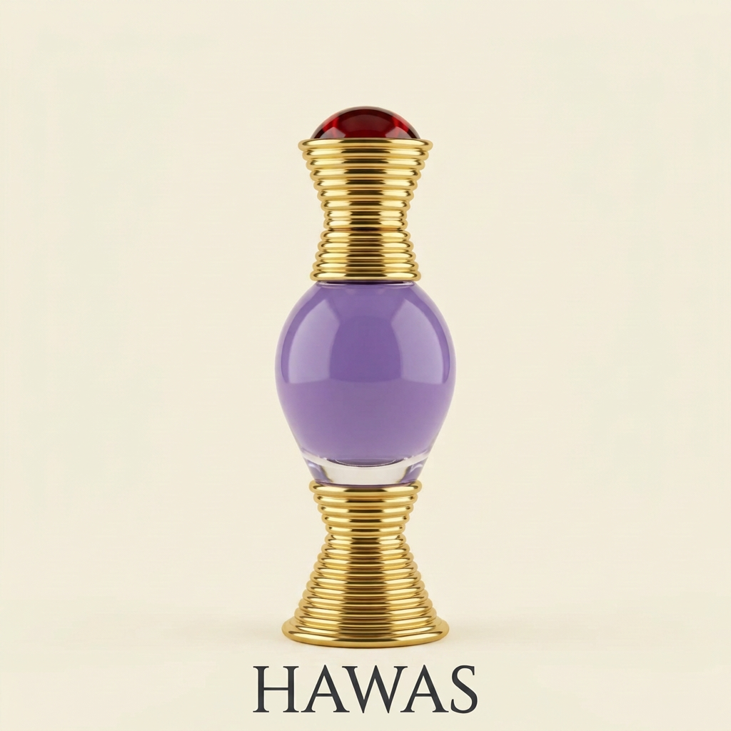 Purple bottle with HAWAS at the bottom