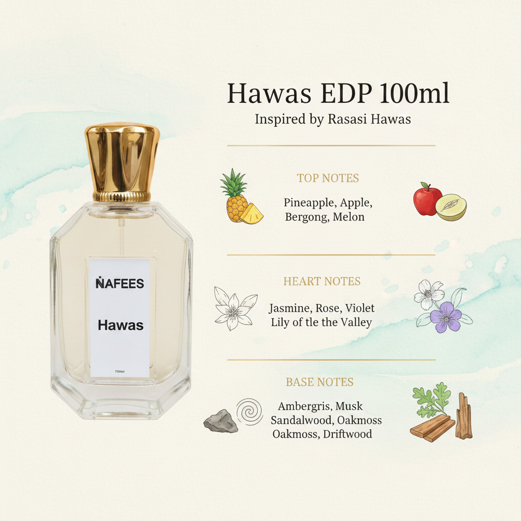 Hawas Fragrance Notes Card