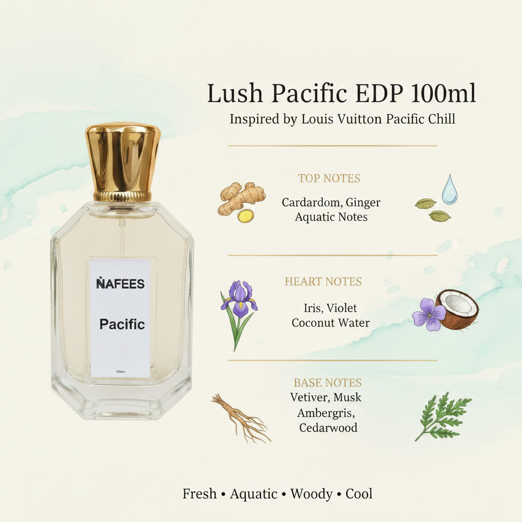 Lush Pacific Fragrance Notes Card