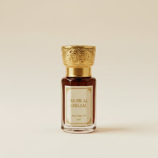 Musk Al Ghazal 3ml Attar - Dark Brown Liquid