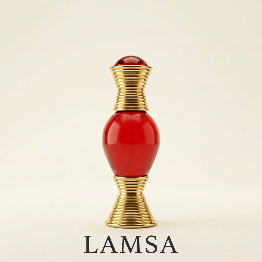 Red bottle with LAMSA at the bottom