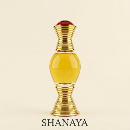 Yellow bottle with SHANAYA at the bottom